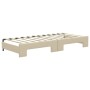 Trundle sofa bed with drawers cream fabric 80x200 cm by vidaXL, Beds and slatted bases - Ref: Foro24-3196613, Price: 311,08 €...