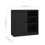 Office cabinet sliding door anthracite steel 90x40x90cm by vidaXL, Lockers and storage cabinets - Ref: Foro24-335953, Price: ...