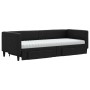 Trundle sofa bed with drawers black fabric 80x200 cm by vidaXL, Beds and slatted bases - Ref: Foro24-3196629, Price: 538,96 €...