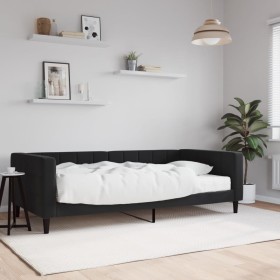 Sofa bed with black velvet mattress 100x200 cm by vidaXL, Beds and slatted bases - Ref: Foro24-3196678, Price: 352,99 €, Disc...