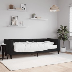 Sofá cama con colchón terciopelo negro 80x200 cm de vidaXL, Camas y somieres - Ref: Foro24-3196664, Precio: 322,99 €, Descuen...