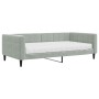 Sofa bed with light gray velvet mattress 100x200 cm by vidaXL, Beds and slatted bases - Ref: Foro24-3196674, Price: 364,99 €,...