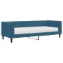 Sofa bed with blue velvet mattress 80x200 cm by vidaXL, Beds and slatted bases - Ref: Foro24-3196659, Price: 324,01 €, Discou...