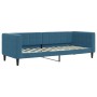 Sofa bed with blue velvet mattress 80x200 cm by vidaXL, Beds and slatted bases - Ref: Foro24-3196659, Price: 324,01 €, Discou...