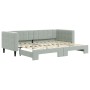 Light gray velvet trundle sofa bed 80x200 cm by vidaXL, Beds and slatted bases - Ref: Foro24-3196684, Price: 266,91 €, Discou...