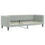 Light gray velvet trundle sofa bed 80x200 cm by vidaXL, Beds and slatted bases - Ref: Foro24-3196684, Price: 266,91 €, Discou...