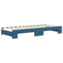 Blue velvet trundle sofa bed 90x200 cm by vidaXL, Beds and slatted bases - Ref: Foro24-3196690, Price: 321,99 €, Discount: %