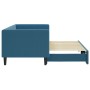 Blue velvet trundle sofa bed 80x200 cm by vidaXL, Beds and slatted bases - Ref: Foro24-3196683, Price: 279,27 €, Discount: %