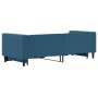 Blue velvet trundle sofa bed 80x200 cm by vidaXL, Beds and slatted bases - Ref: Foro24-3196683, Price: 279,27 €, Discount: %