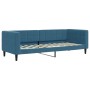 Blue velvet trundle sofa bed 80x200 cm by vidaXL, Beds and slatted bases - Ref: Foro24-3196683, Price: 279,27 €, Discount: %