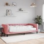 Sofa bed with pink velvet mattress 100x200 cm by vidaXL, Beds and slatted bases - Ref: Foro24-3196677, Price: 369,99 €, Disco...