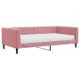 Sofa bed with pink velvet mattress 100x200 cm by vidaXL, Beds and slatted bases - Ref: Foro24-3196677, Price: 369,99 €, Disco...