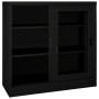 Schiebetürenschrank aus schwarzem Stahl 90x40x90 cm von vidaXL, Schließfächer und Lagerschränke - Ref: Foro24-335956, Preis: ...