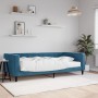 Sofa bed with blue velvet mattress 100x200 cm by vidaXL, Beds and slatted bases - Ref: Foro24-3196673, Price: 386,49 €, Disco...