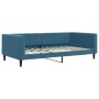 Sofa bed with blue velvet mattress 100x200 cm by vidaXL, Beds and slatted bases - Ref: Foro24-3196673, Price: 349,99 €, Disco...