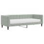 Sofa bed with light gray velvet mattress 80x200 cm by vidaXL, Beds and slatted bases - Ref: Foro24-3196660, Price: 326,41 €, ...