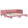 Sofá cama nido terciopelo rosa 90x200 cm de vidaXL, Camas y somieres - Ref: Foro24-3196694, Precio: 316,99 €, Descuento: %