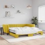 Sofá cama nido terciopelo amarillo 100x200 cm de vidaXL, Camas y somieres - Ref: Foro24-3196703, Precio: 315,25 €, Descuento: %