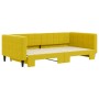 Yellow velvet trundle sofa bed 100x200 cm by vidaXL, Beds and slatted bases - Ref: Foro24-3196703, Price: 315,25 €, Discount: %