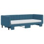 Trundle sofa bed with blue velvet mattress 80x200 cm by vidaXL, Beds and slatted bases - Ref: Foro24-3196707, Price: 404,89 €...