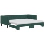 Trundle sofa bed with dark green velvet mattress 90x200 cm by vidaXL, Beds and slatted bases - Ref: Foro24-3196717, Price: 41...