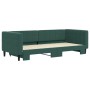 Dark green velvet trundle sofa bed 90x200 cm by vidaXL, Beds and slatted bases - Ref: Foro24-3196693, Price: 271,54 €, Discou...