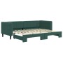 Dark green velvet trundle sofa bed 80x200 cm by vidaXL, Beds and slatted bases - Ref: Foro24-3196686, Price: 263,39 €, Discou...