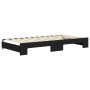 Black velvet trundle sofa bed 100x200 cm by vidaXL, Beds and slatted bases - Ref: Foro24-3196702, Price: 299,02 €, Discount: %