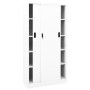 Office cabinet sliding door white steel 90x40x180 cm by vidaXL, Lockers and storage cabinets - Ref: Foro24-335958, Price: 297...