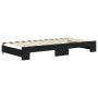 Sofá cama nido con colchón terciopelo negro 100x200 cm de vidaXL, Camas y somieres - Ref: Foro24-3196726, Precio: 471,52 €, D...