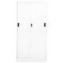 Armario de oficina puerta corredera acero blanco 90x40x180 cm de vidaXL, Taquillas y armarios de almacenamiento - Ref: Foro24...