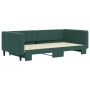 Dark green velvet trundle sofa bed 100x200 cm by vidaXL, Beds and slatted bases - Ref: Foro24-3196700, Price: 280,99 €, Disco...