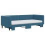 Sofá cama nido con colchón terciopelo azul 90x200 cm de vidaXL, Camas y somieres - Ref: Foro24-3196714, Precio: 575,46 €, Des...