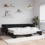 Black velvet trundle sofa bed 90x200 cm by vidaXL, Beds and slatted bases - Ref: Foro24-3196695, Price: 289,99 €, Discount: %