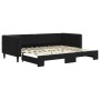 Sofá cama nido terciopelo negro 90x200 cm de vidaXL, Camas y somieres - Ref: Foro24-3196695, Precio: 306,65 €, Descuento: %