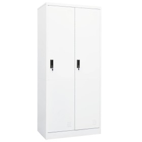 Armario de acero blanco 80x50x180 cm de vidaXL, Armarios roperos - Ref: Foro24-335966, Precio: 262,56 €, Descuento: %