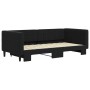 Black velvet trundle sofa bed 90x190 cm by vidaXL, Beds and slatted bases - Ref: Foro24-3196706, Price: 293,99 €, Discount: %