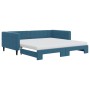 Sofá cama nido con colchón terciopelo azul 100x200 cm de vidaXL, Camas y somieres - Ref: Foro24-3196721, Precio: 443,91 €, De...