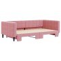 Ausziehbares Schlafsofa aus rosa Samt, 100 x 200 cm von vidaXL, Betten und Lattenroste - Ref: Foro24-3196701, Preis: 308,99 €...