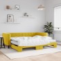 Sofá cama nido con colchón terciopelo amarillo 90x200 cm de vidaXL, Camas y somieres - Ref: Foro24-3196720, Precio: 478,64 €,...