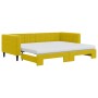 Sofá cama nido con colchón terciopelo amarillo 90x200 cm de vidaXL, Camas y somieres - Ref: Foro24-3196720, Precio: 478,64 €,...