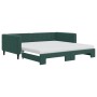 Trundle sofa bed with dark green velvet mattress 100x200 cm by vidaXL, Beds and slatted bases - Ref: Foro24-3196724, Price: 4...