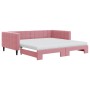 Sofá cama nido con colchón terciopelo rosa 100x200 cm de vidaXL, Camas y somieres - Ref: Foro24-3196725, Precio: 445,75 €, De...