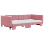 Sofá cama nido con colchón terciopelo rosa 100x200 cm de vidaXL, Camas y somieres - Ref: Foro24-3196725, Precio: 445,75 €, De...