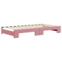 Sofá cama nido con colchón terciopelo rosa 100x200 cm de vidaXL, Camas y somieres - Ref: Foro24-3196725, Precio: 445,75 €, De...