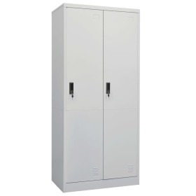 Hellgrauer Stahlschrank 80x50x180 cm von vidaXL, Kleiderschränke - Ref: Foro24-335967, Preis: 287,24 €, Rabatt: %