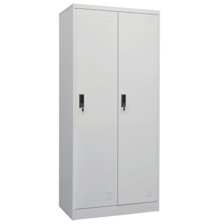 Armario de acero gris claro 80x50x180 cm de vidaXL, Armarios roperos - Ref: Foro24-335967, Precio: 333,56 €, Descuento: %