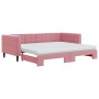 Sofá cama nido con colchón terciopelo rosa 90x200 cm de vidaXL, Camas y somieres - Ref: Foro24-3196718, Precio: 491,36 €, Des...