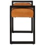 Banco piel de cabra auténtica negro y marrón 110 cm de vidaXL, Bancos de comedor y cocina - Ref: Foro24-342210, Precio: 152,2...