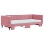 Sofá cama nido con colchón terciopelo rosa 90x200 cm de vidaXL, Camas y somieres - Ref: Foro24-3196718, Precio: 491,36 €, Des...